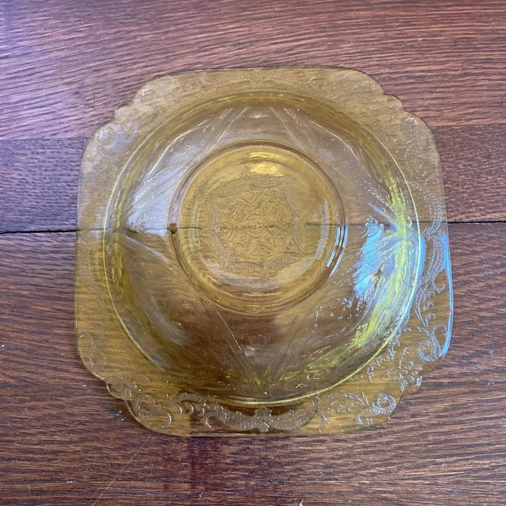 Amber Yellow Depression Glass 7